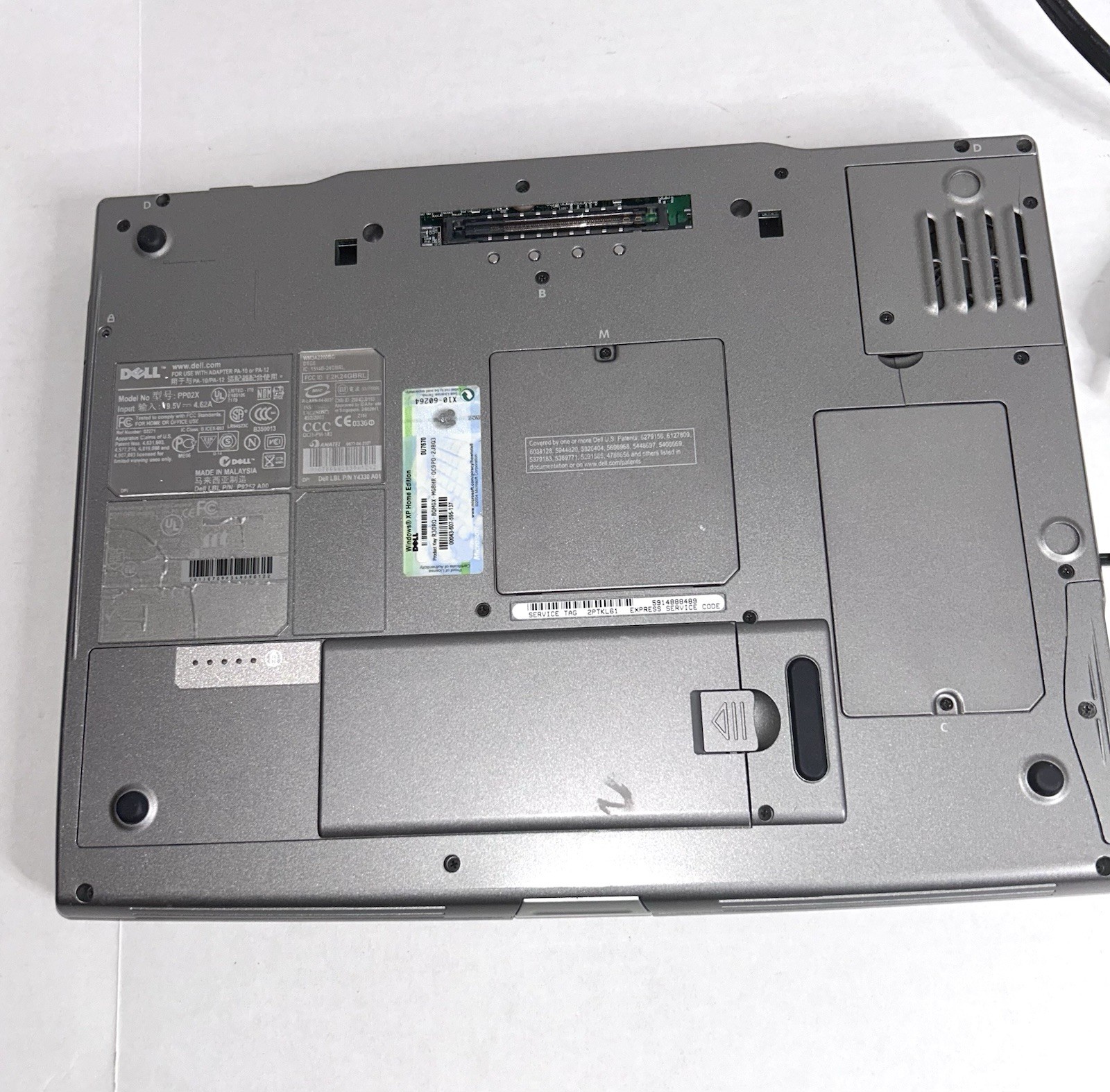Vintage Dell Inspiron 8600 Laptop PP02X Blue/Silver | UNTESTED FOR PARTS NO HDD