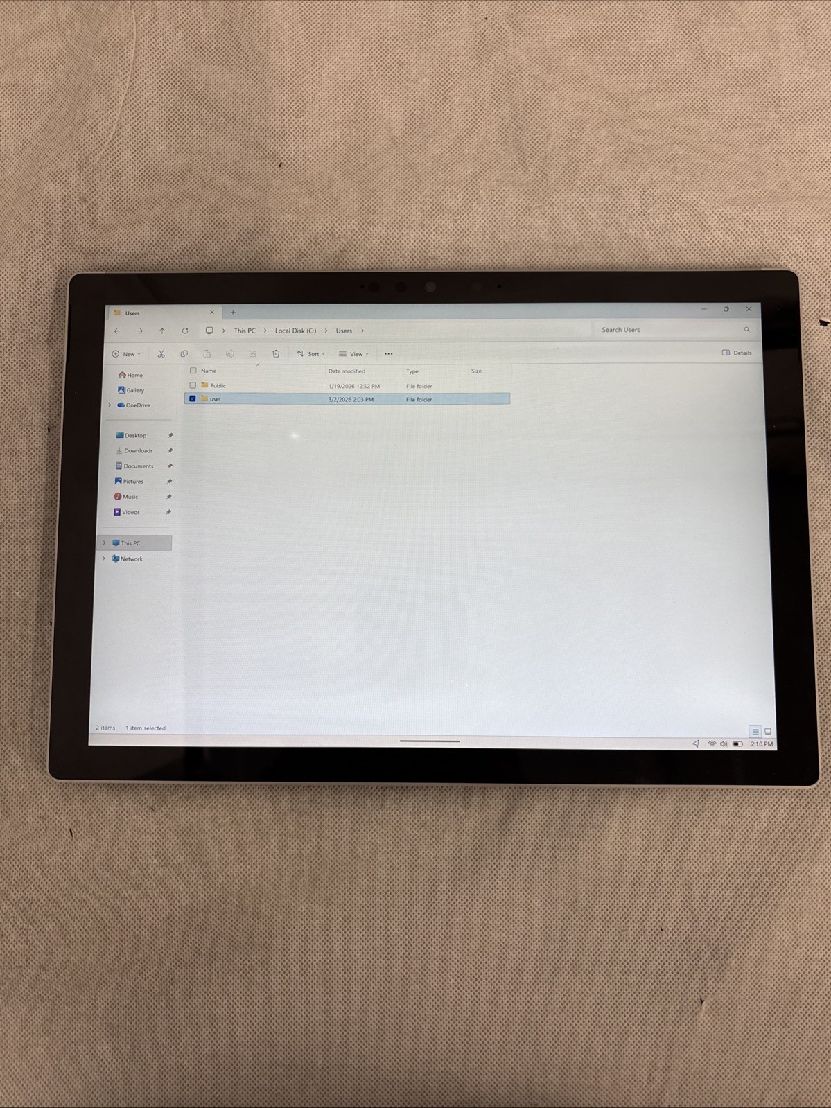Microsoft Surface Pro 7 (1866) 12.3″ (256GB, Intel i5 10th, 16GB) – *LCD Spot*