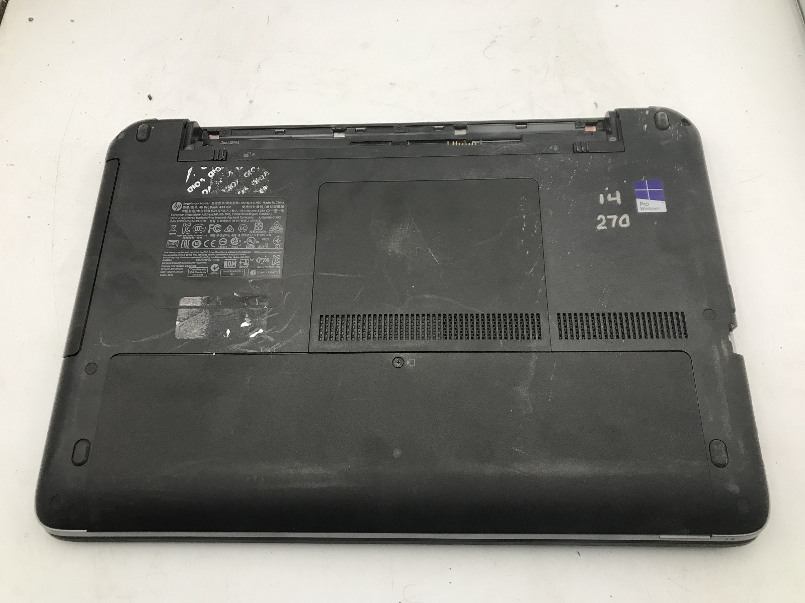 HP PROBOOK 455 G2 – BOOTS TO BIOS – AMD A SERIES CPU – NO RAM – READ DESCRIP -BB