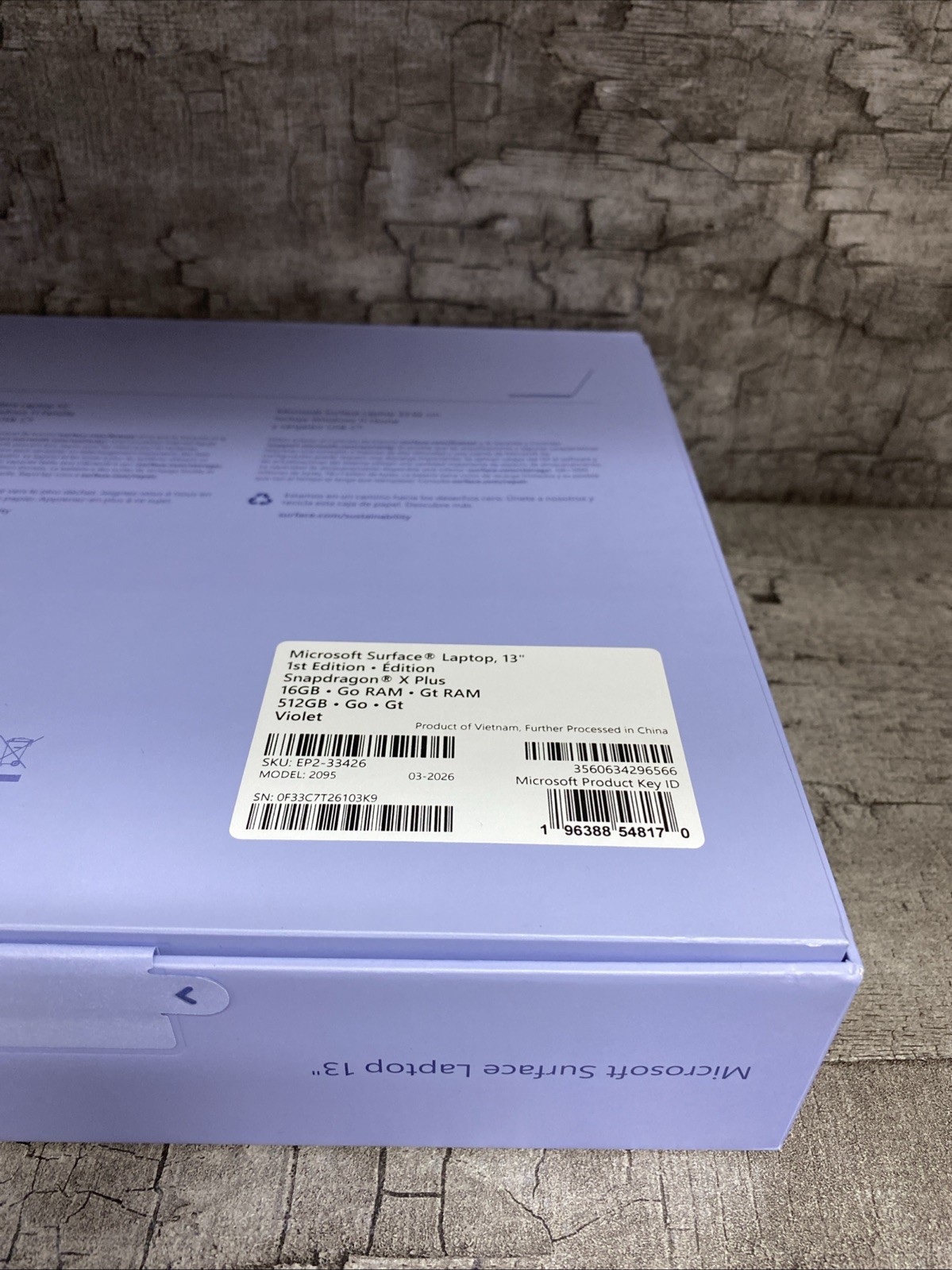 Microsoft 13″ Surface Laptop Snapdragon X Plus 8-Core, 16GB RAM, 512GB Violet