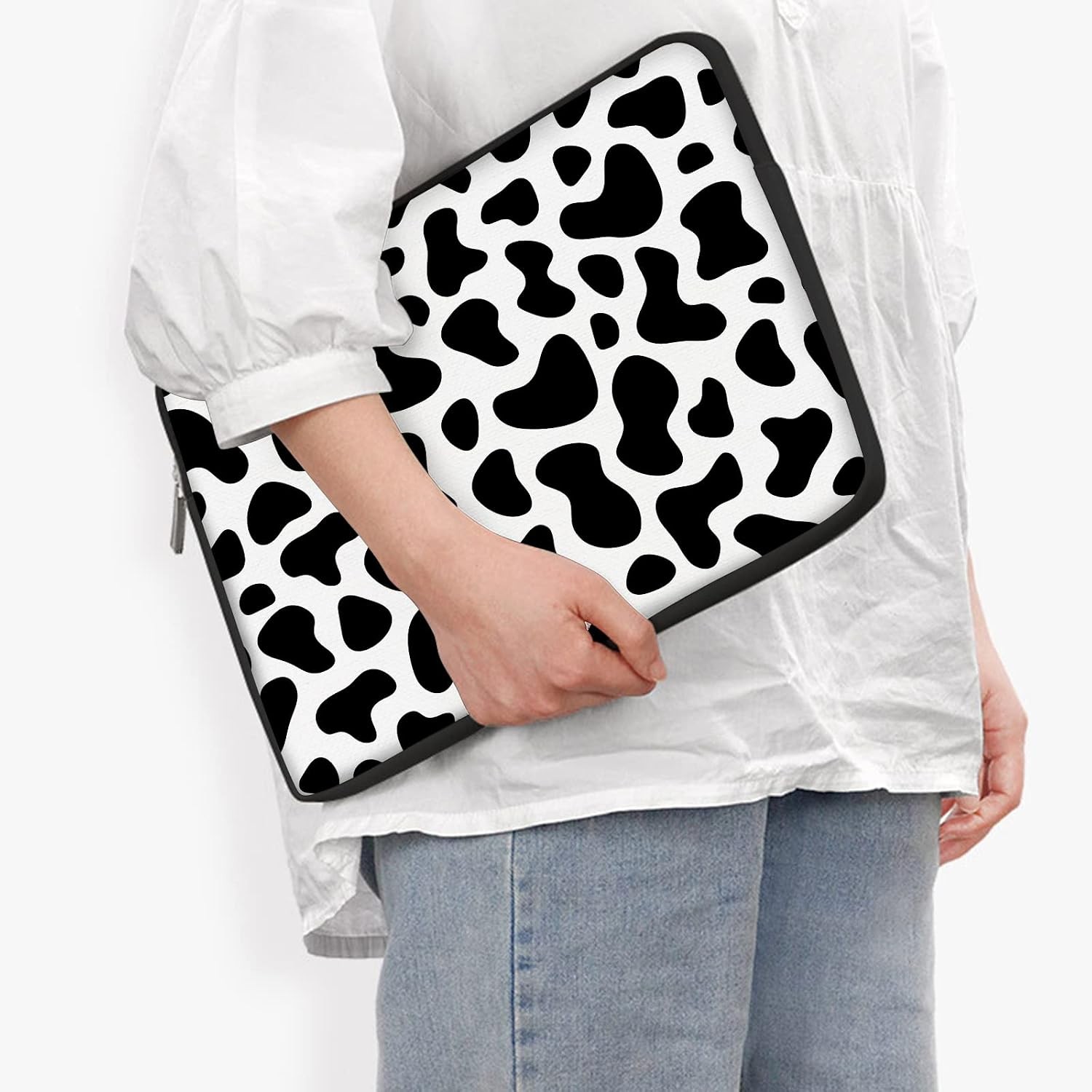 Laptop Sleeve Case Cow Print Notebook Computer Cover Bag for 13-15 Inch Laptop