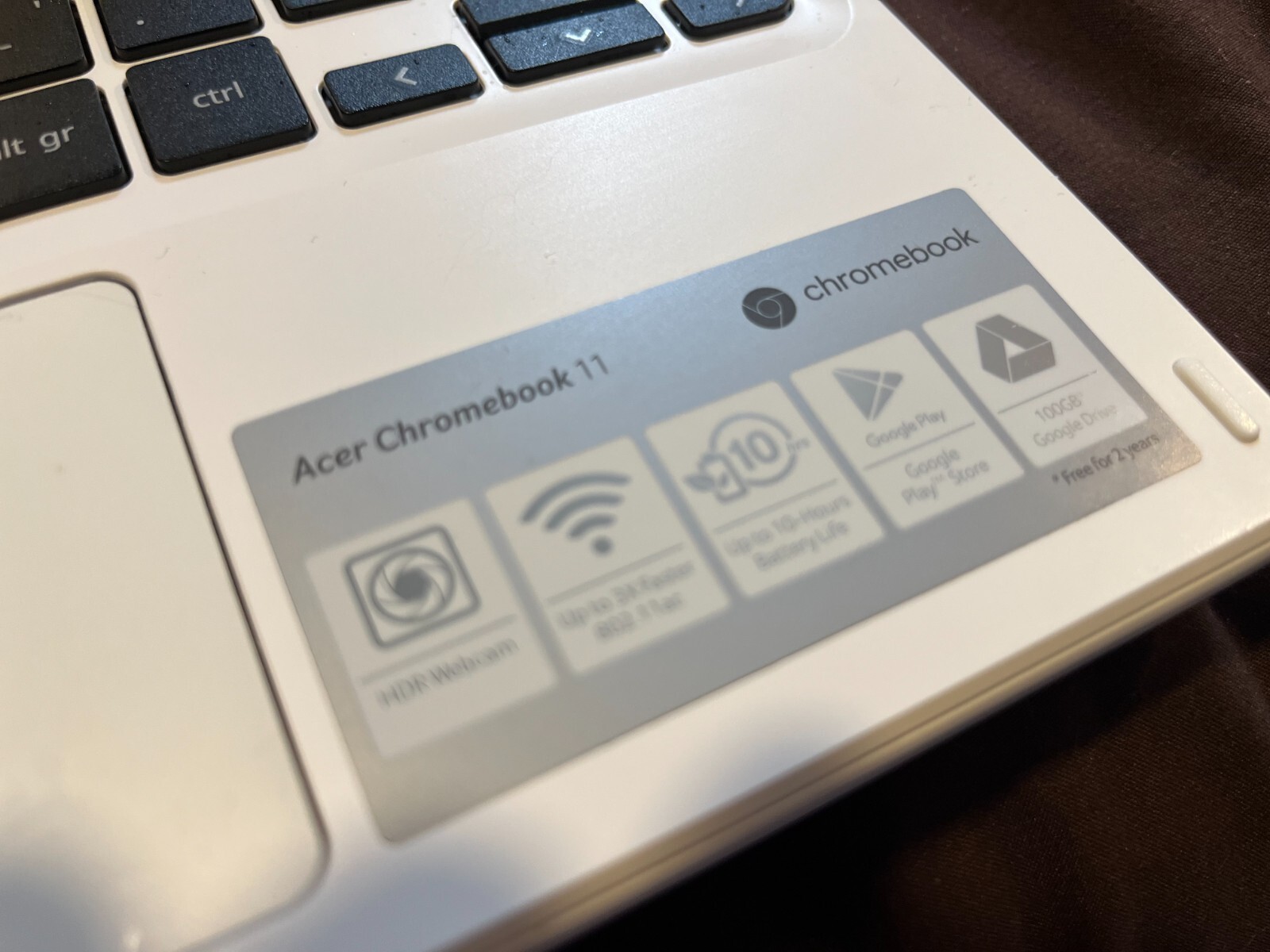 White Acer Chromebook 11 CB3-131 Laptop w Charger | Used-Like New