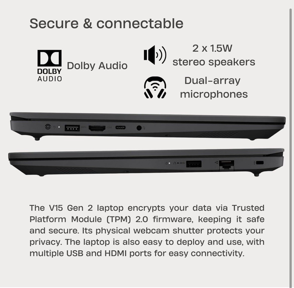 Lenevo V15 Series Bussniess Laptop 32 GB Ram 2tb ssd Ethernet Port Long Battery