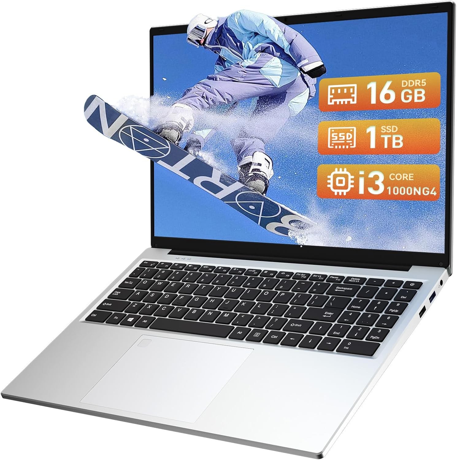16″ FHD Laptop Computer, i3 Processor up 3.2GHz, 16GB RAM 1TB SSD, WiFi 6…