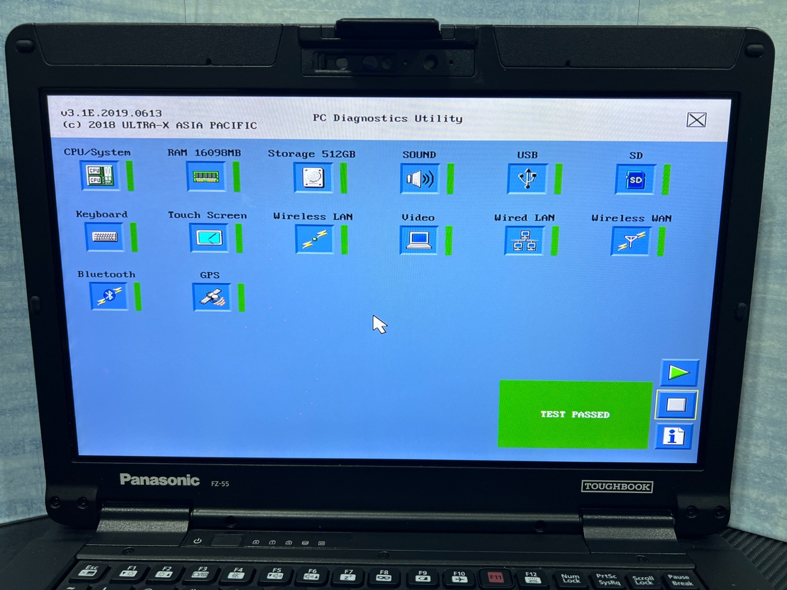 FZ-55CA60CVM, Intel core i7-8665U,512GB SSD,16GB Mem,HDMI, 4G LTE, GPS, 2 Batter