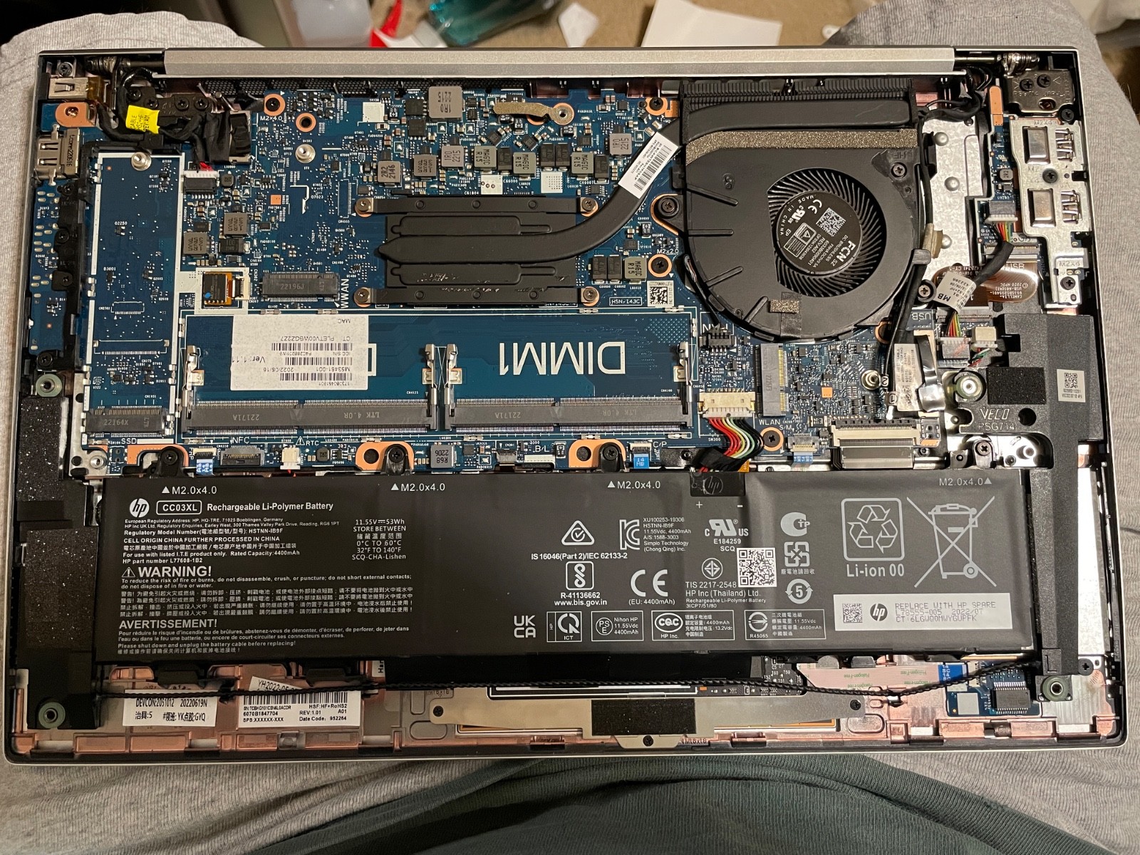 HP Elitebook 845 G8 Laptop 14 Ryzen 3 Pro 5450U Missing parts