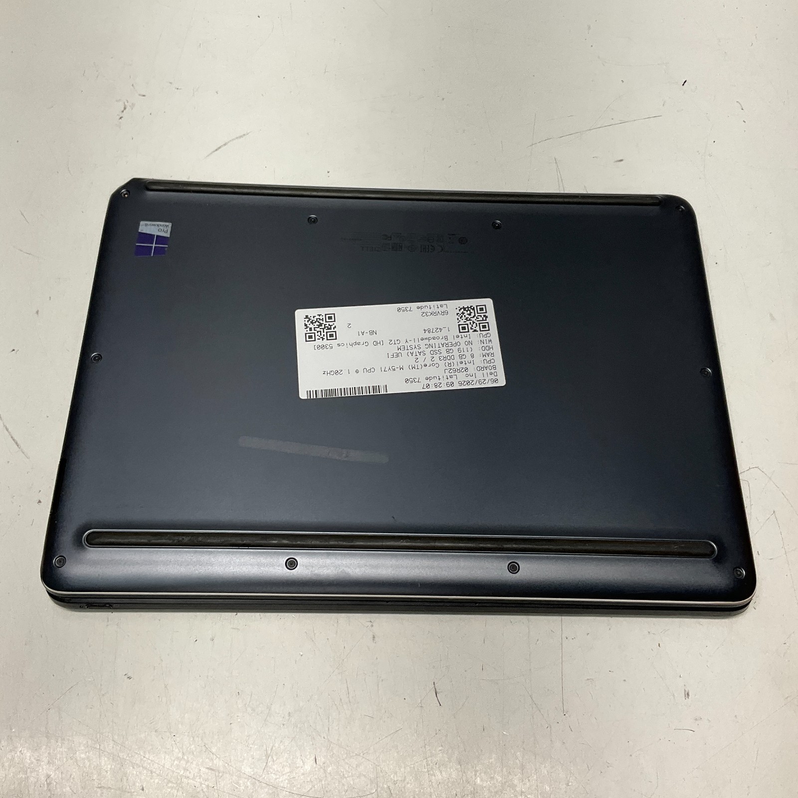 Dell Latitude 7350 TOUCH Core m-5Y71 @ 1.20GHz 8GB RAM 128GB SSD NO OS BAD BATT