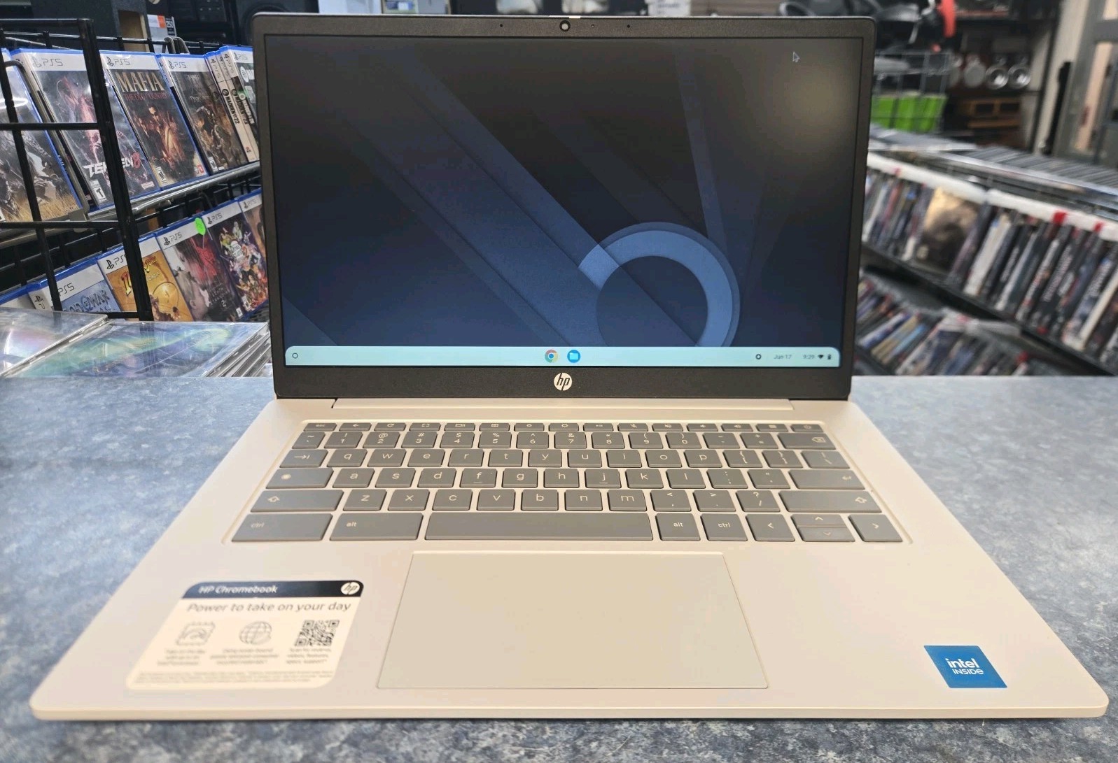 HP 14a-nf0131wm 14″ Intel N200 4GB RAM 128GB UFS Chrome OS Glacier Silver
