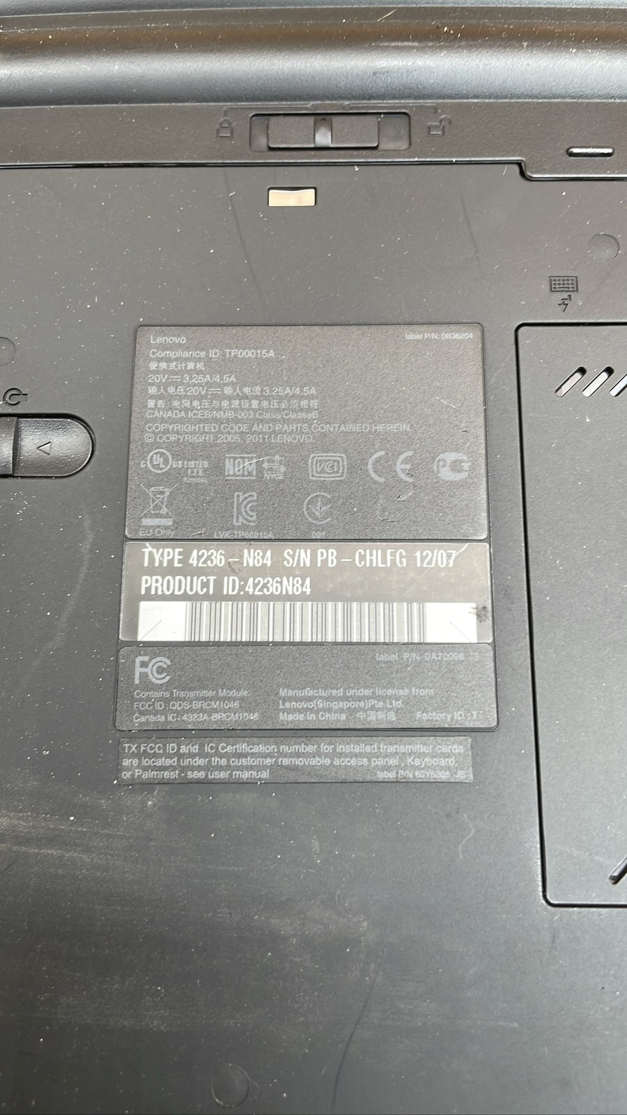 Lenovo ThinkPad T420 Type 4236 Dell Inspiron 700m & IBM Type 2647 No HDD Unit