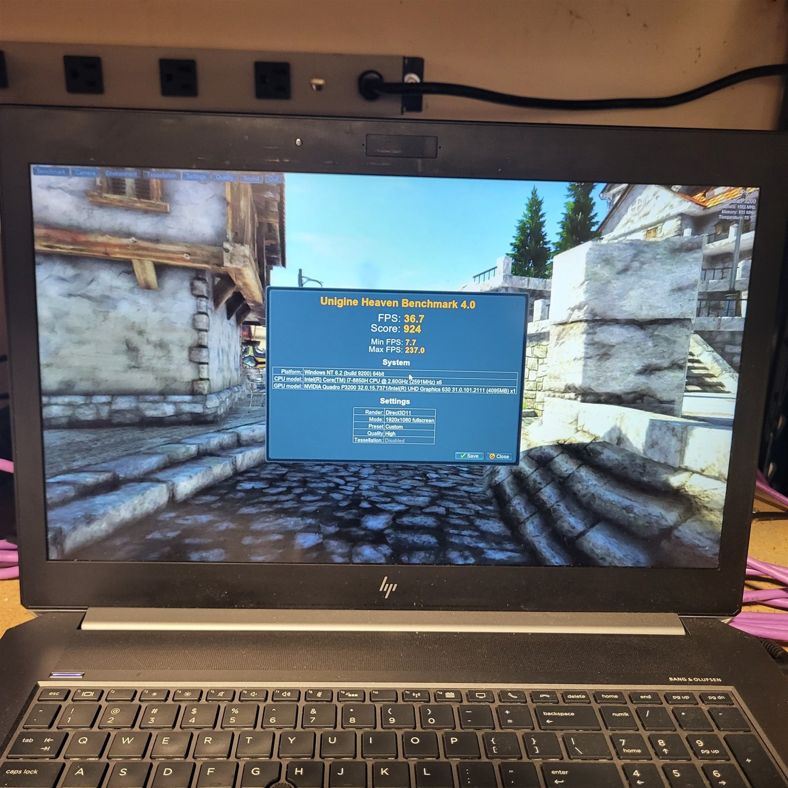 Blown Speaker HP ZBook 17 G5 Laptop Intel i7-8850H 2.6GHz 16GB 512GB P3200 GPU