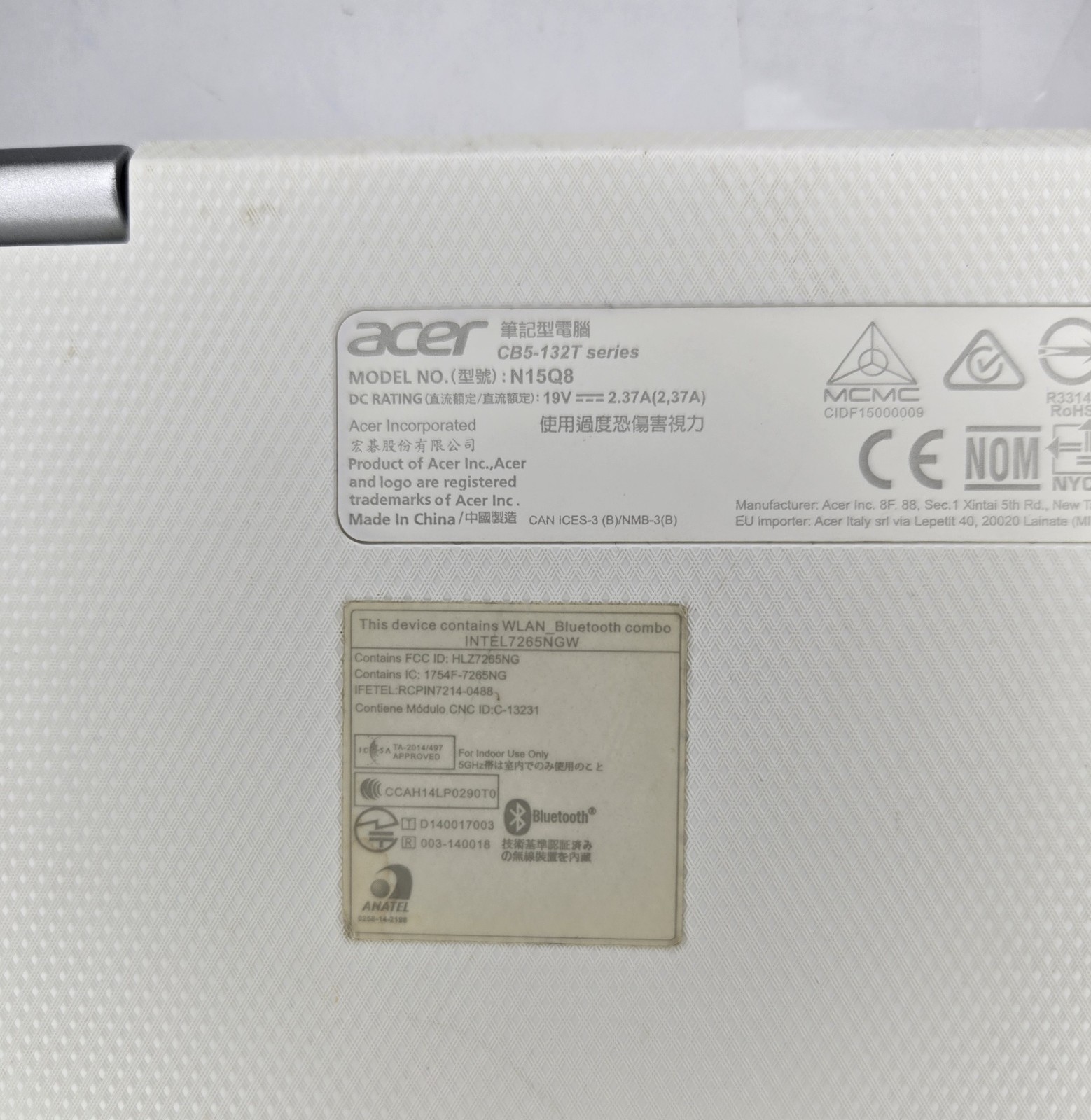 Acer Chromebook N15Q8 11.6″ Touchscreen 2-in-1 Laptop, White, w/ Charger