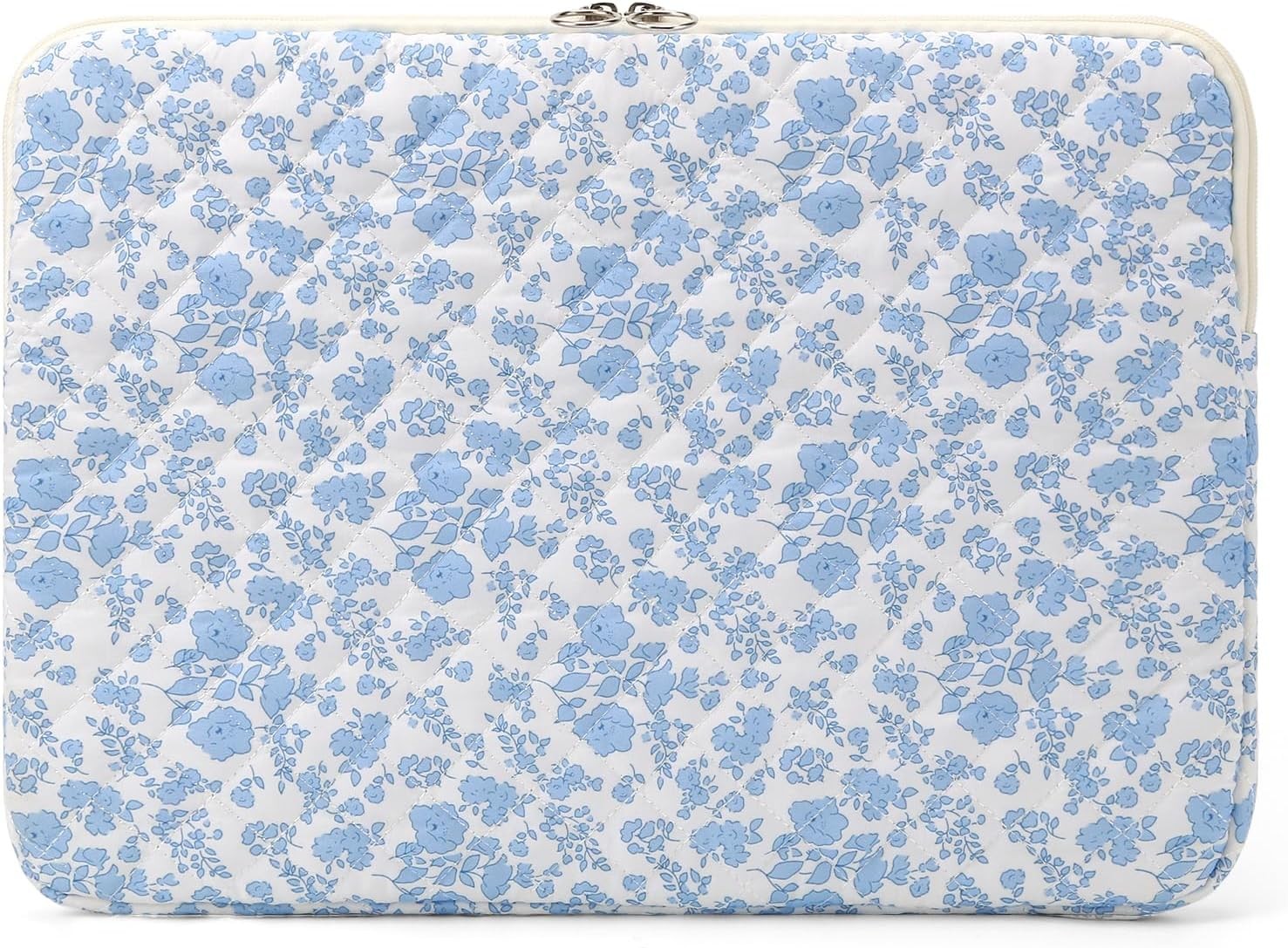 Quilted Floral Laptop Sleeve 13 Inch – Cute Protective Case for Padded Laptops