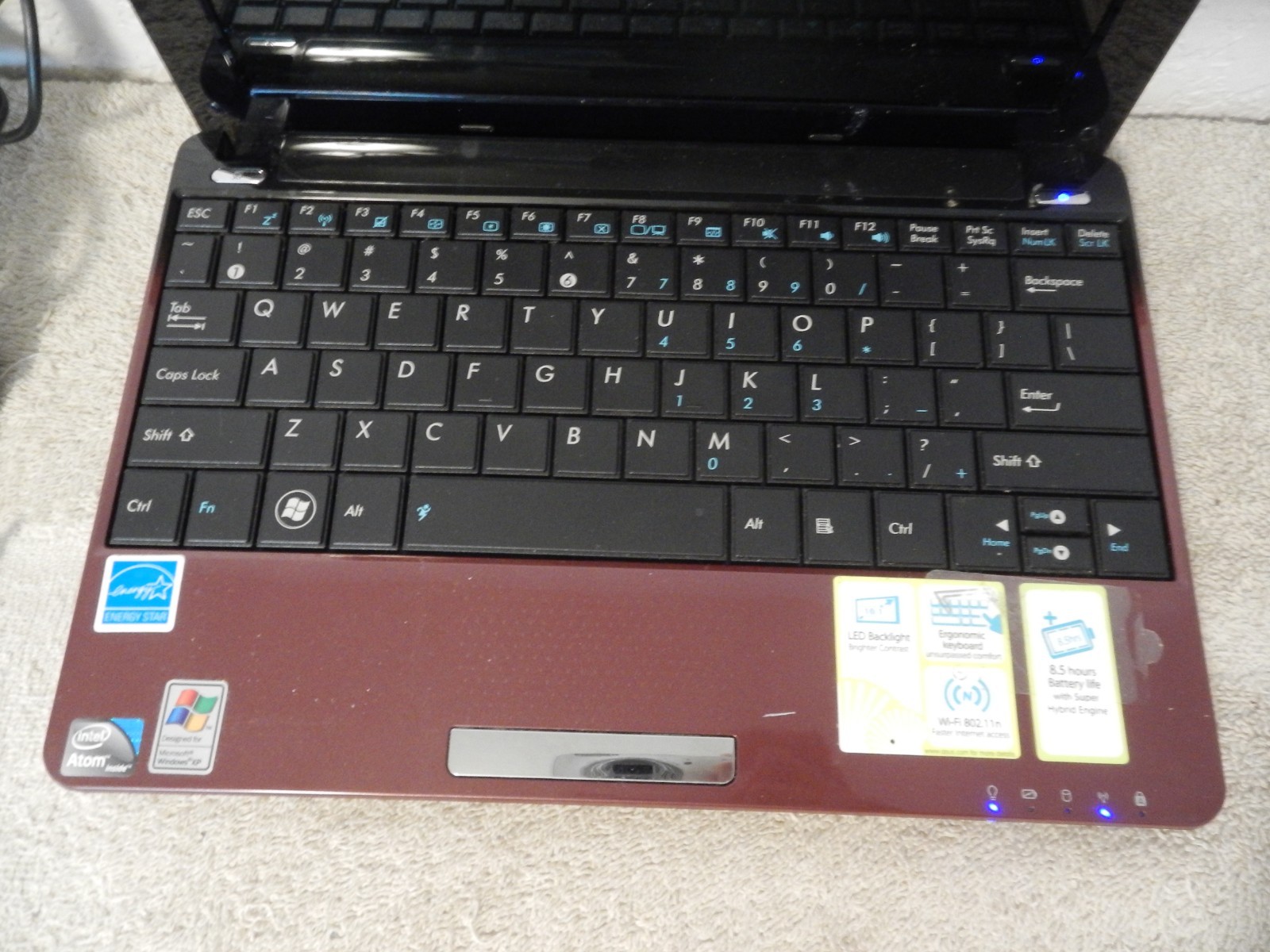 ASUS EEE 1005HAB Mini Notebook 2G Atom-N270 1.6 160HD Wifi Cam WinXP + CHGR BATT