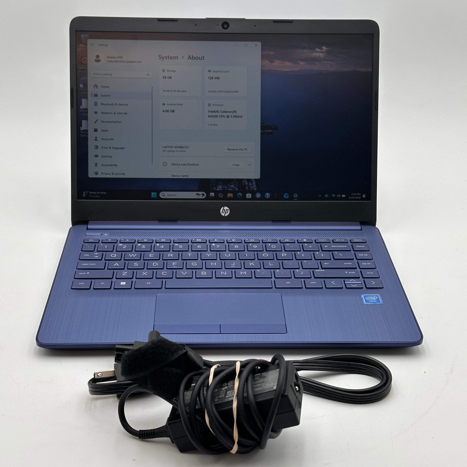 HP 14-cf2111wm 14-Inch Laptop 4GB RAM 58GB