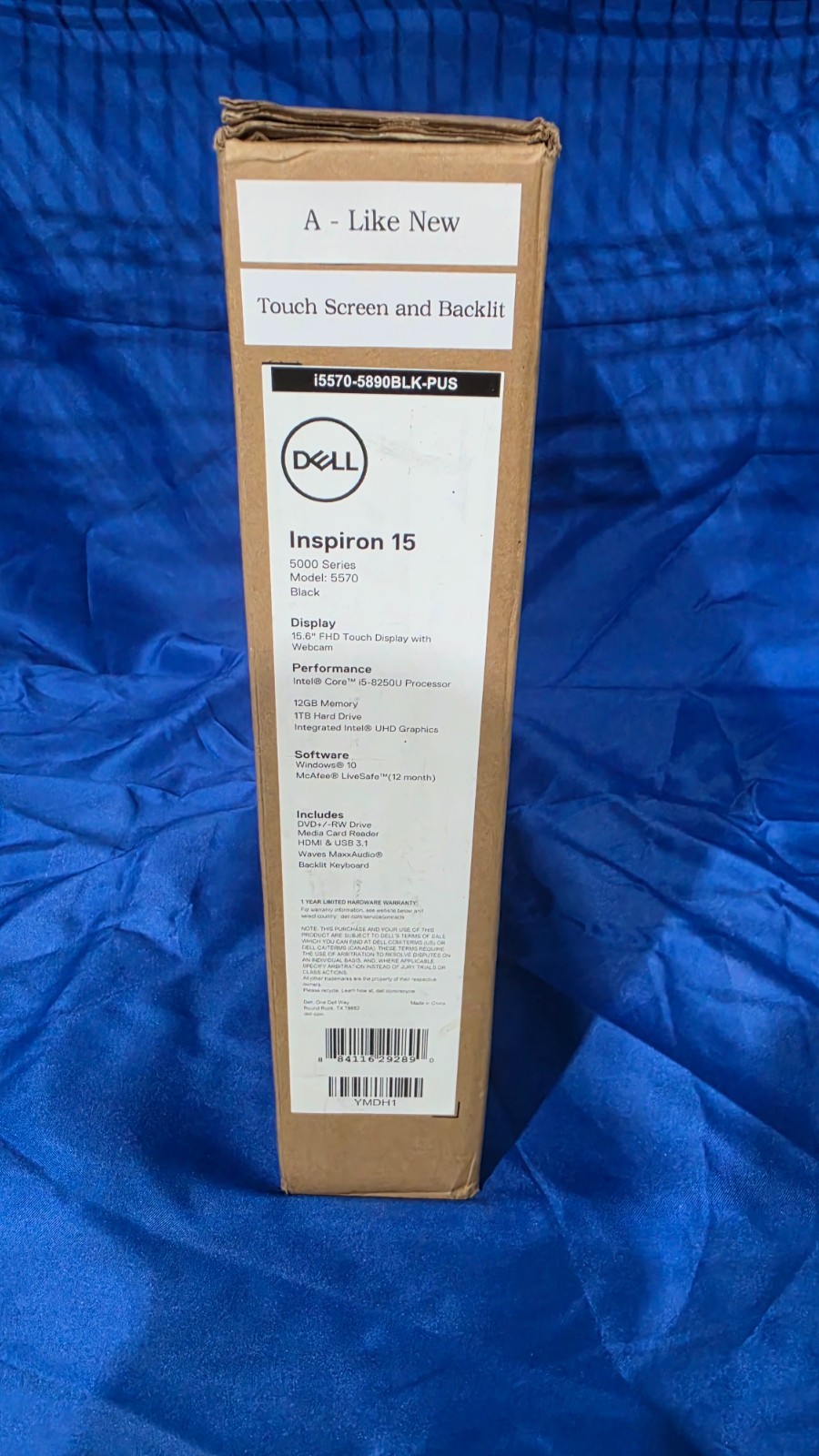Dell Inspiron 15 5570 15.6″ 128GB, Intel Core i5 8th Gen., 1.60GHz, 12GB 1TB HDD