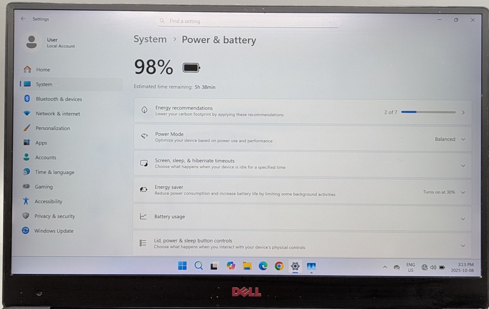 Dell laptop XPS P54G 4GBRam 128GB SSD Gray & Black