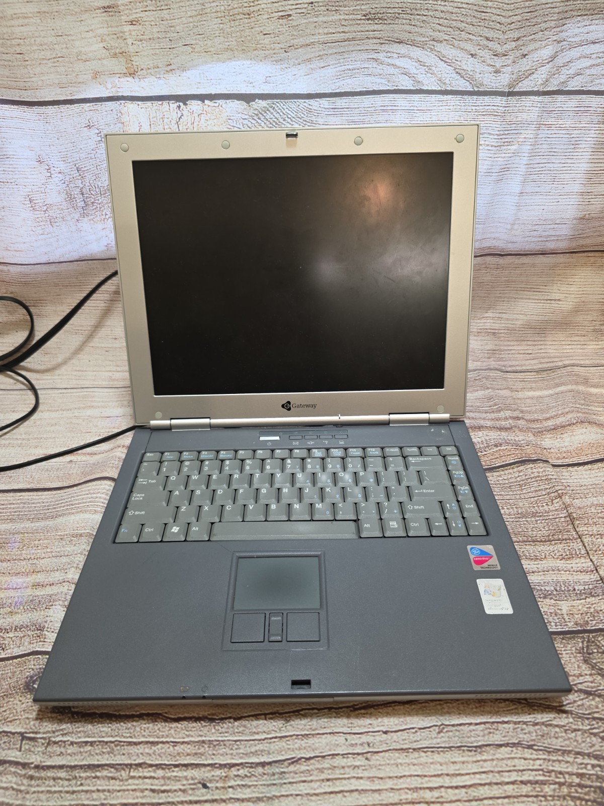 Gateway 450ROG 15in Screen Silver Laptop Computer CD/DVD RW Parts Only W Charger