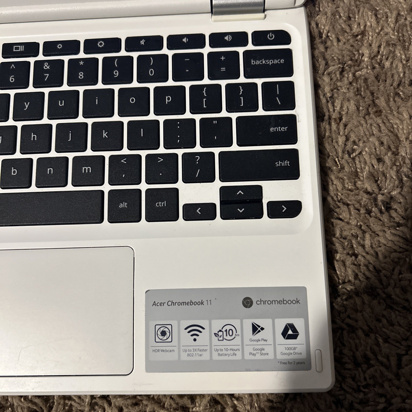 Acer Chromebook 11 CB3-131 11.6″ White Laptop – With Charger – Tested & Working