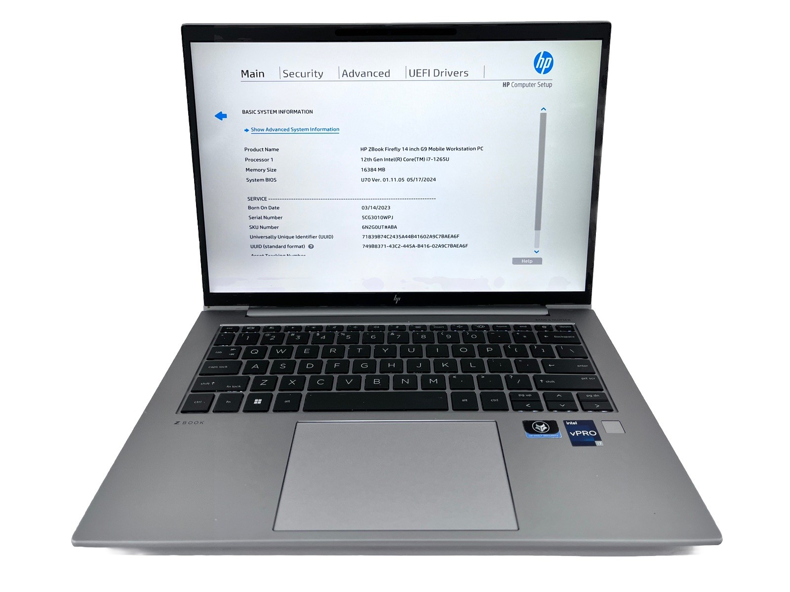 HP ZBook Firefly 14 G9 i7-1265U @ 3.6GHz 16GB 512GB NVIDIA T550 *Grade C*
