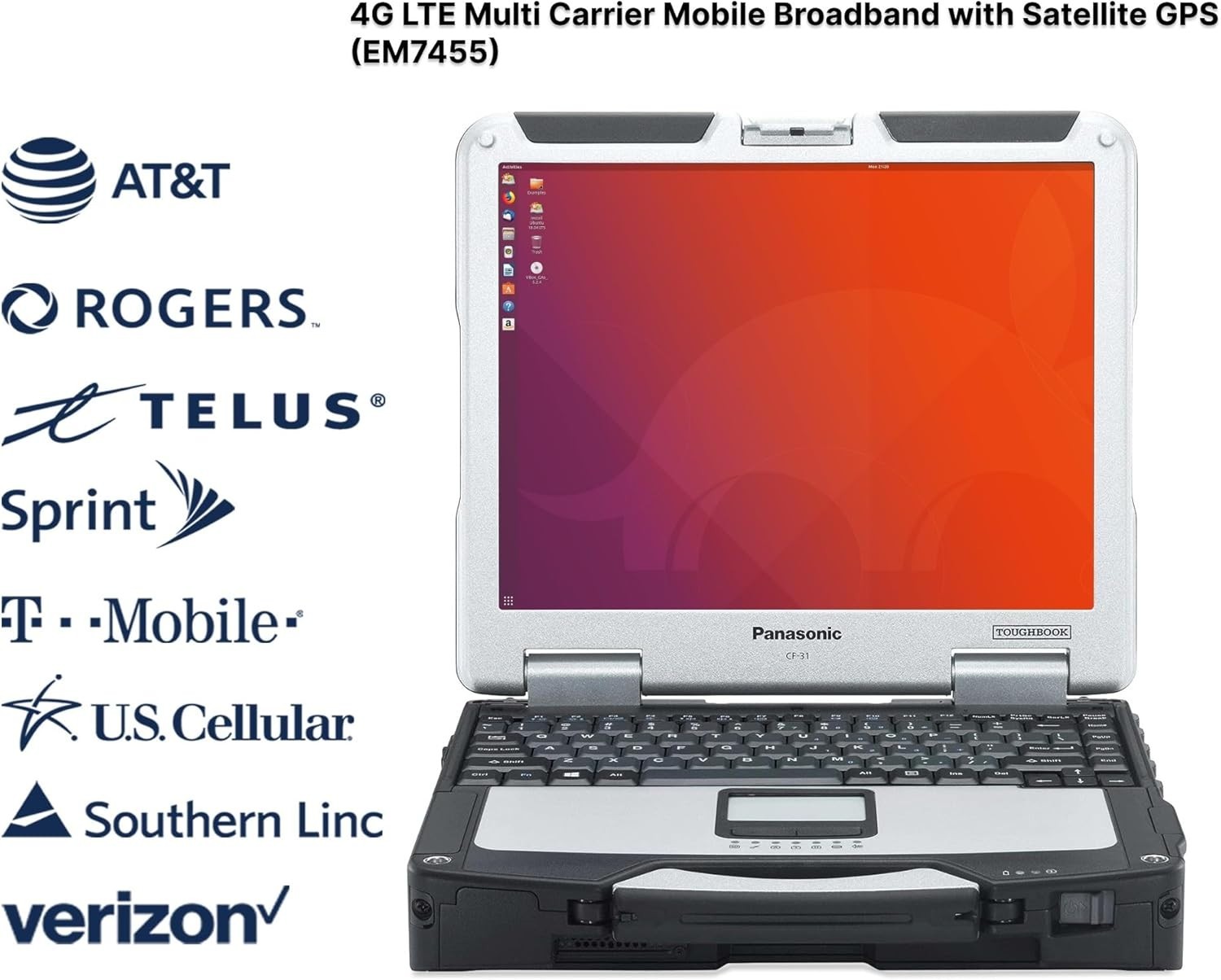 Panasonic Toughbook CF-31 MK5, i5-5300 16GB 512GB, Linux Ubuntu OS, 4g LTE, dGPS