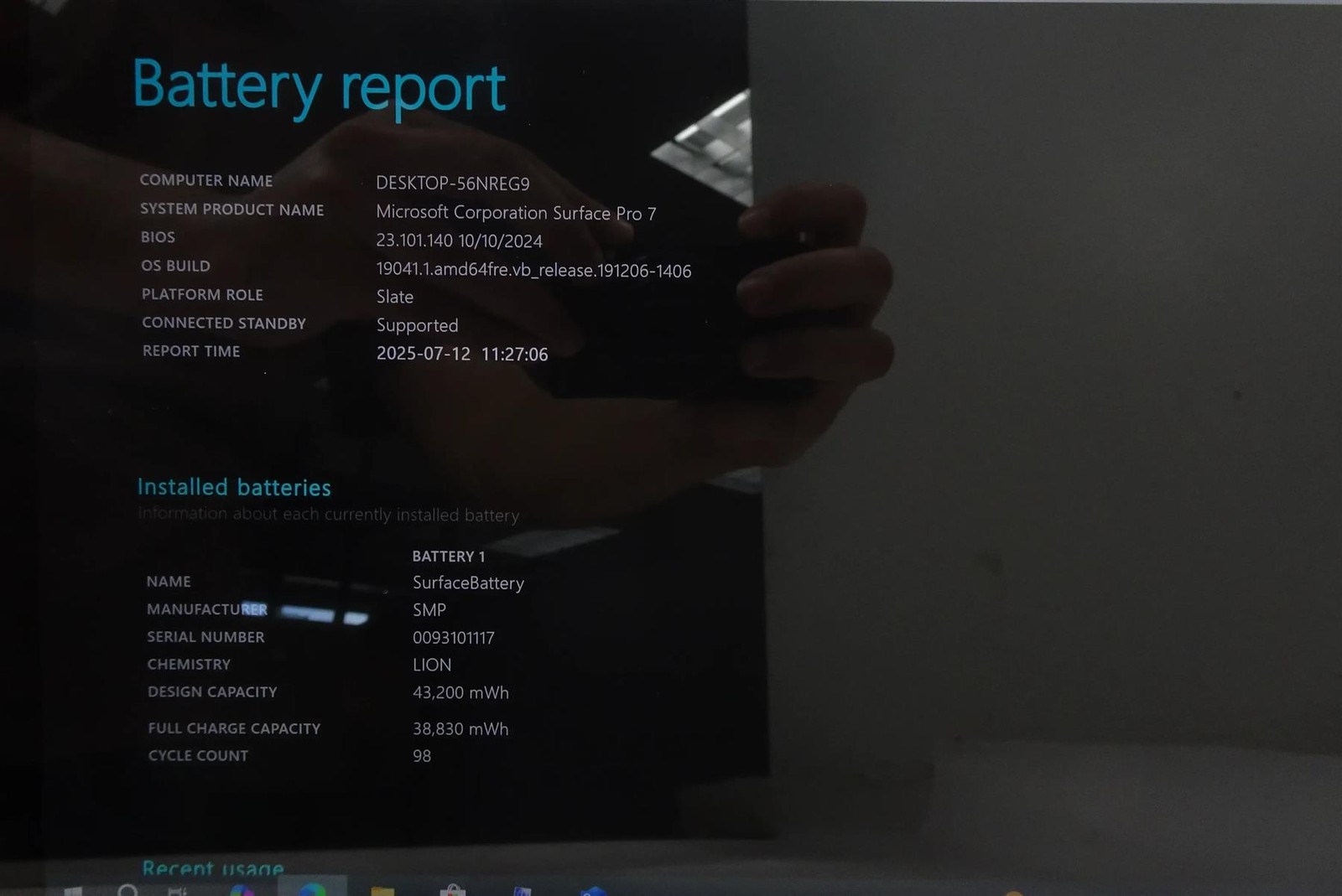 Microsoft Surface Pro 7 1866 Core i7-1065G7 1.3GHz 16GB 256GB Win 10 Pro