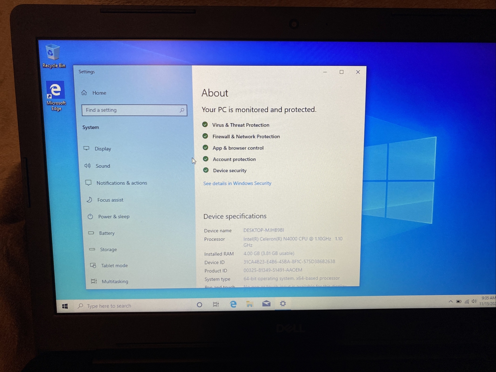 Dell Inspiron 3582 (500Gb Hdd) Intel Celeron N, 1.10 GHz, Intel UHD Graphics…