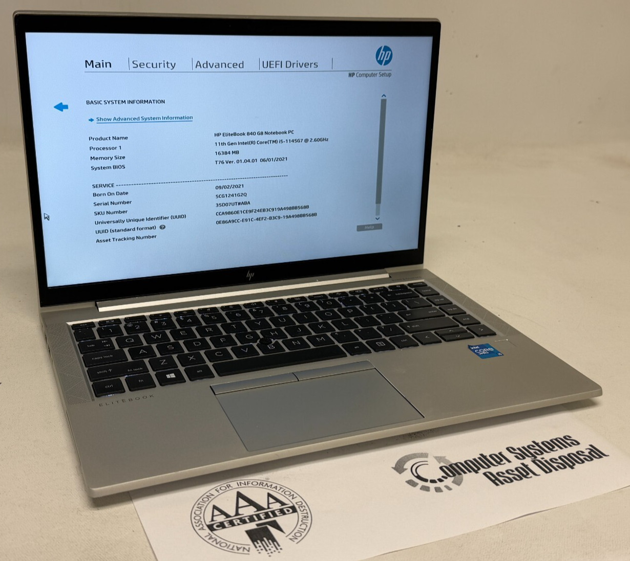 HP EliteBook 840 G8 14″ (i5-1145G7 – 16GB RAM – 256GB SSD – Win11Home)