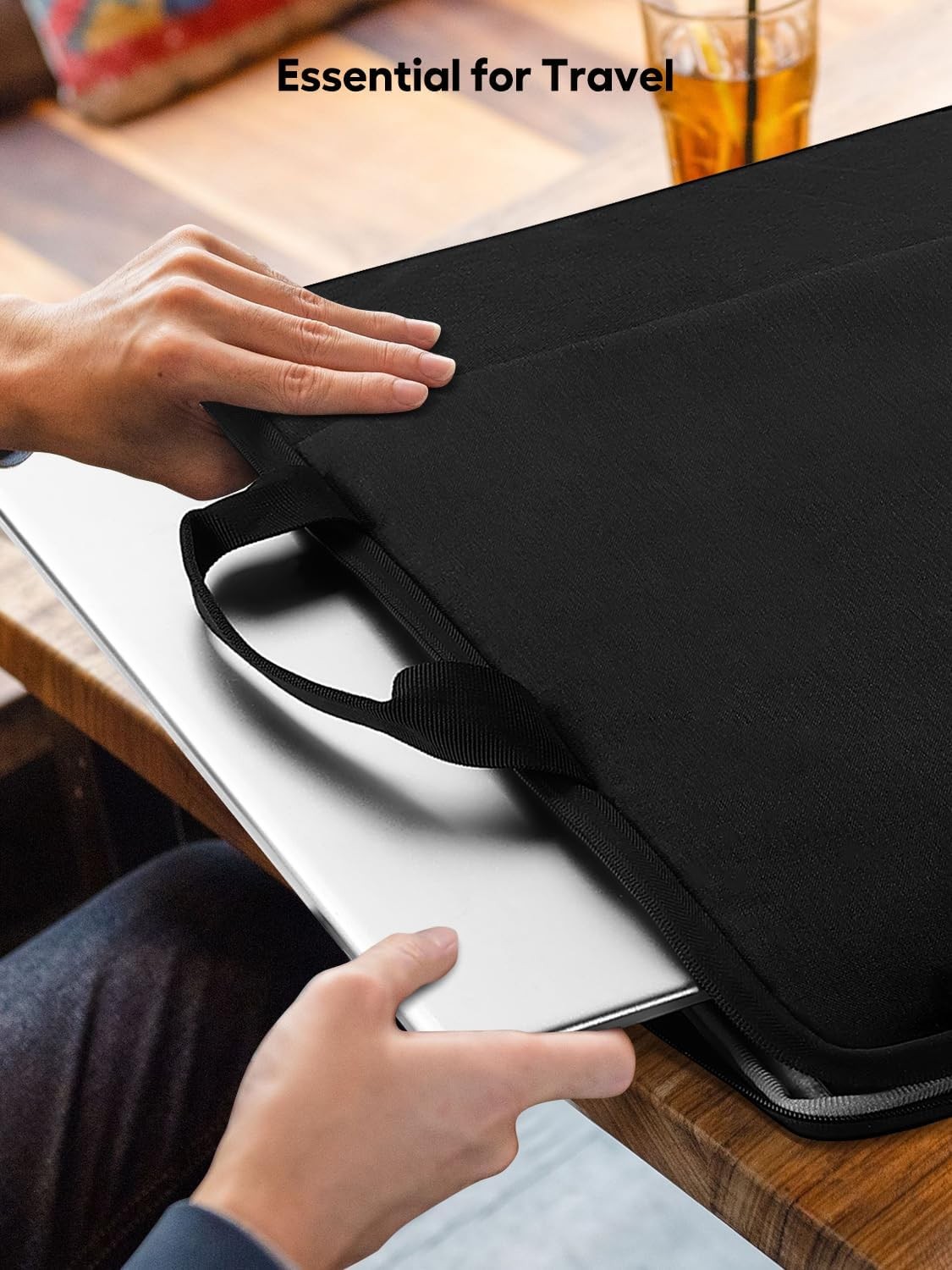 Waterproof 19.5-inch Laptop Sleeve with Large Pockets & Padded Compartments