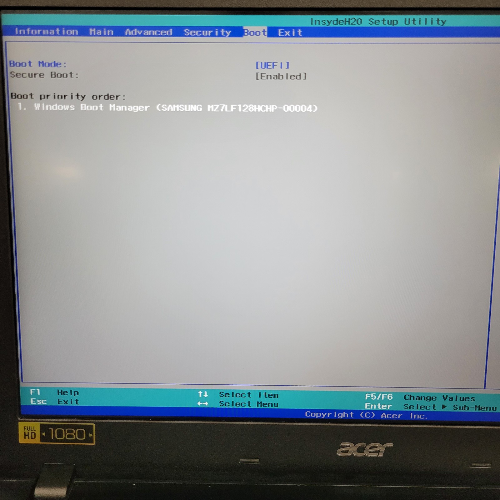 Acer Aspire E5-576G-5762 Intel i5-8250 @1.60GHz 8GB RAM 128 GB SSD Windows 11