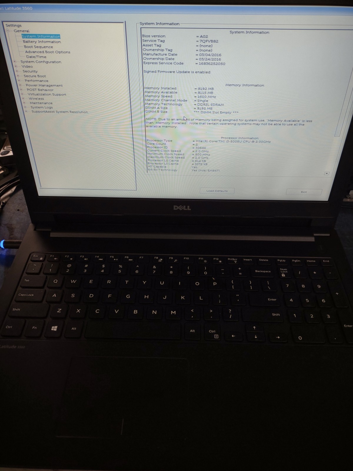 (Lot of 2) Dell Laptops 15.6″ i3-5005U 4-8GB RAM No HD/ OS *BIOS* | C798*