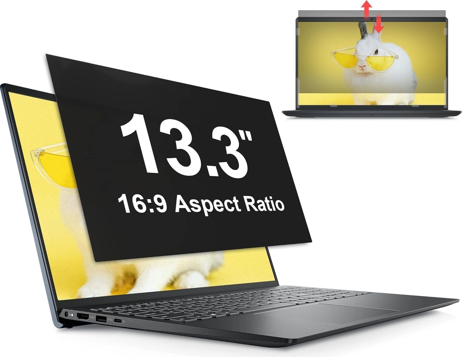 Laptop Privacy Screen 13.3 Inch Compatible with Hp/ Dell/ Acer/ Samsung/ Asus…