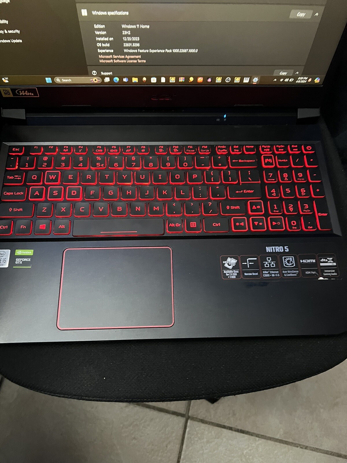 Acer Nitro I5 500GB