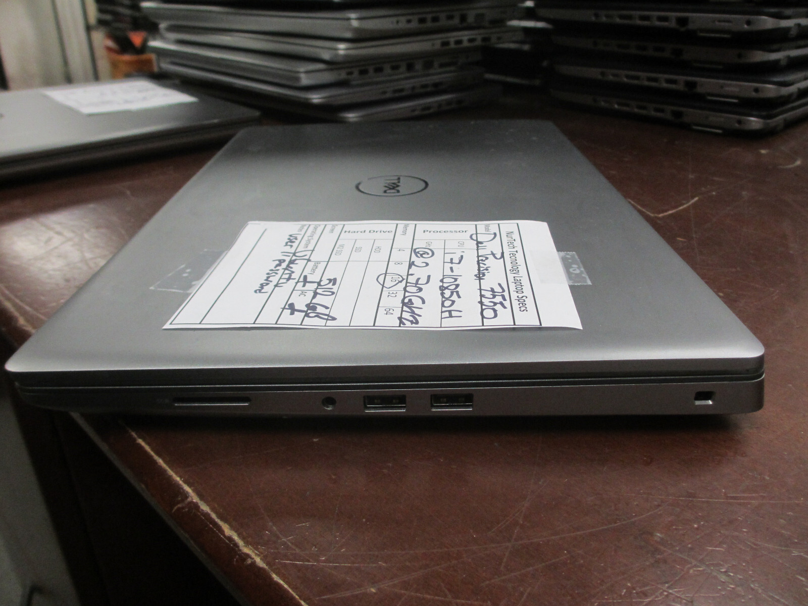 DELL PRECISION 7550 i7-10850H 2.70Ghz 16GB 512GB M2 SSD Ubuntu Laptop w/ AC