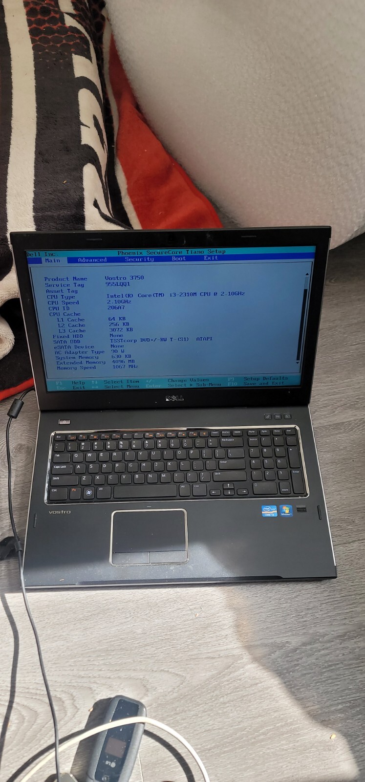 Dell Vostro 3750 Intel Core i3-2310M 4GB RAM No HDD No OS 300724A