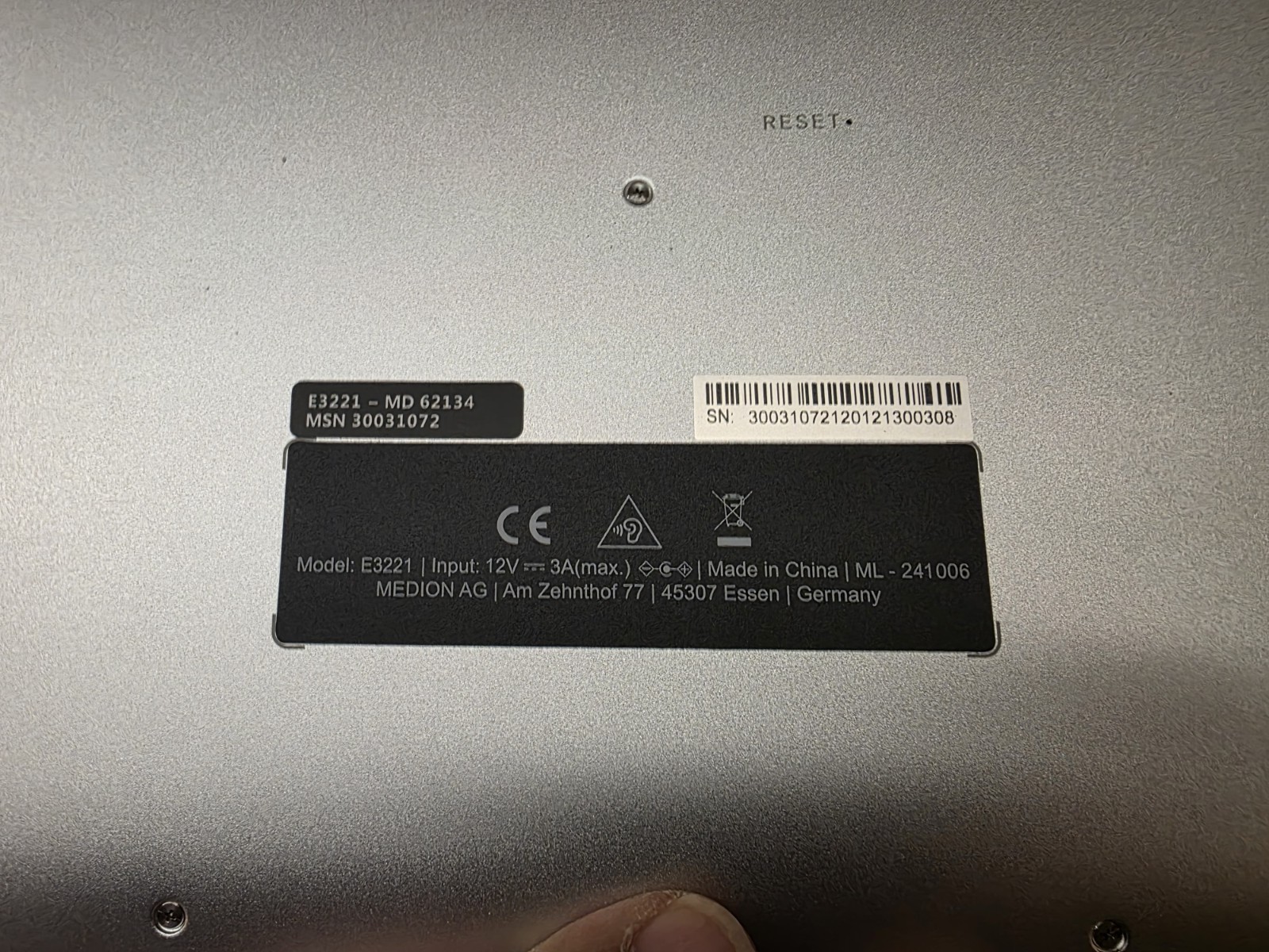 Medion E3221 MD62134 4GB 13″ 128GB SSD Azerty Win 10 S Mode Laptop Touch