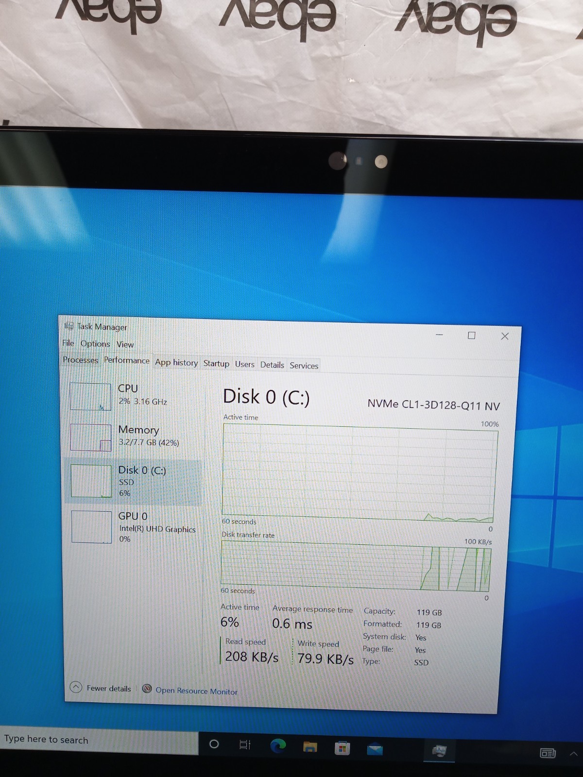 Dell Latitude 7210 2-in-1 | i5-10310U@1.7GHZ | 8GB RAM 128GB SSD Win 10P | READ