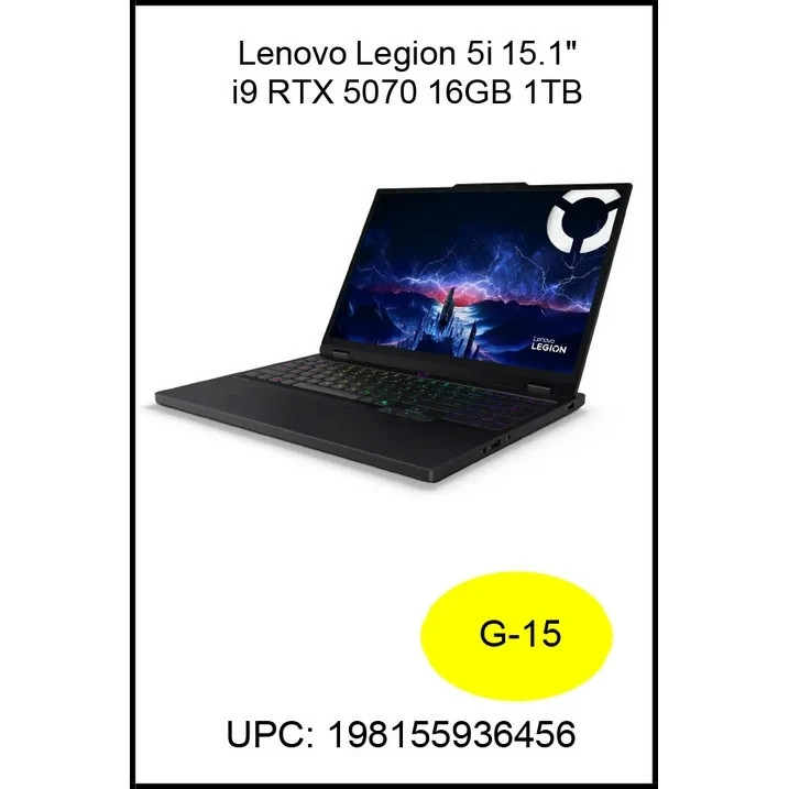 Lenovo Legion 5i 15.1″ OLED WQXGA Laptop Core i9 14900HX RTX 5070 16GB RAM 1TB