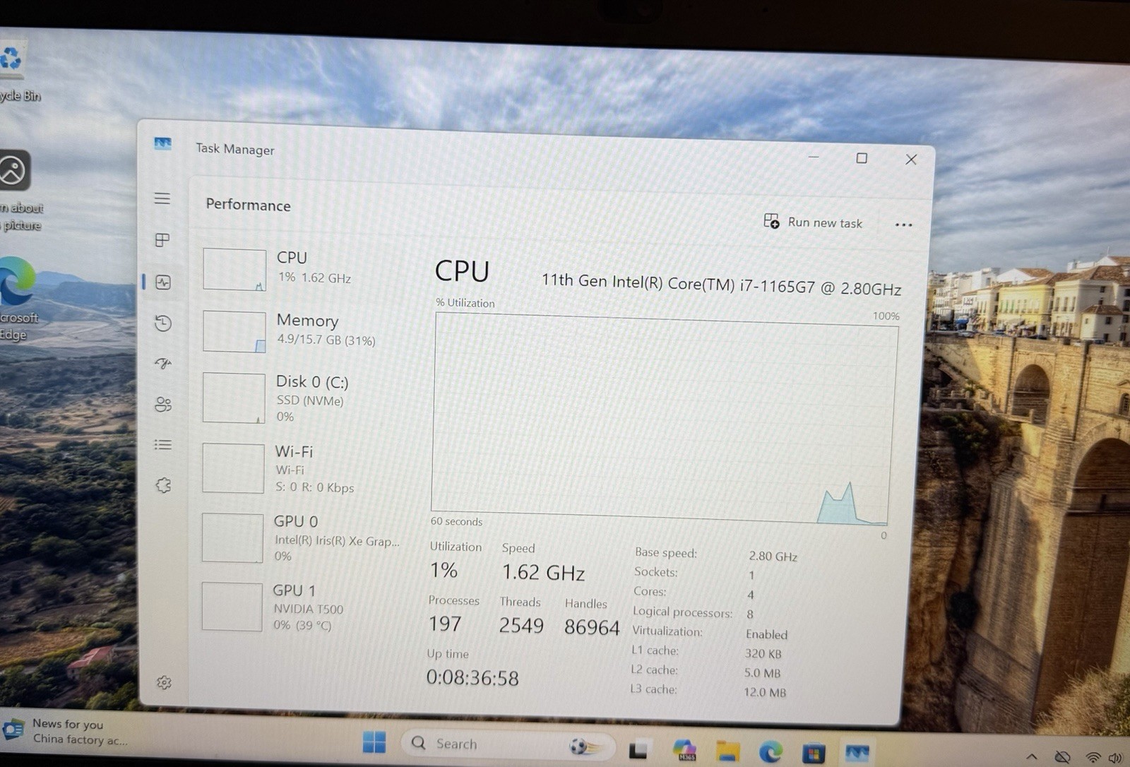 Lenovo ThinkPad P14s Gen 2 14″ Core i7-1165G7 16GB 256GB NVMe T500 Win11 Pro.