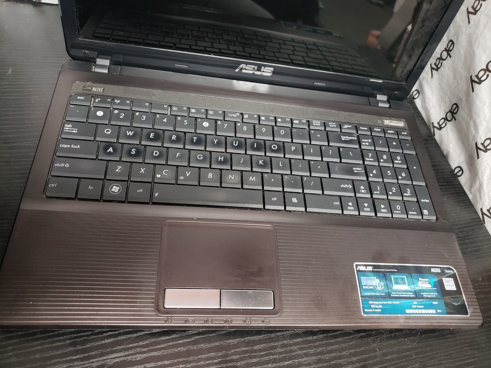 Asus A53U-ES21 15.6″ | AMD E-450 APU@1.65GHz | 8GB RAM*NO OS/HDD/BATT/CHRGR*