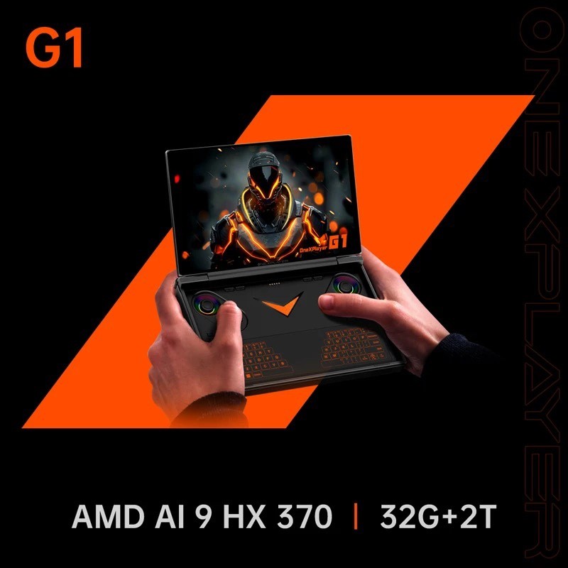 ONEXPLAYER G1 MINI PC Handheld Gaming Laptop AMD RYZEN AI 9HX 370 32GB +2TB SSD