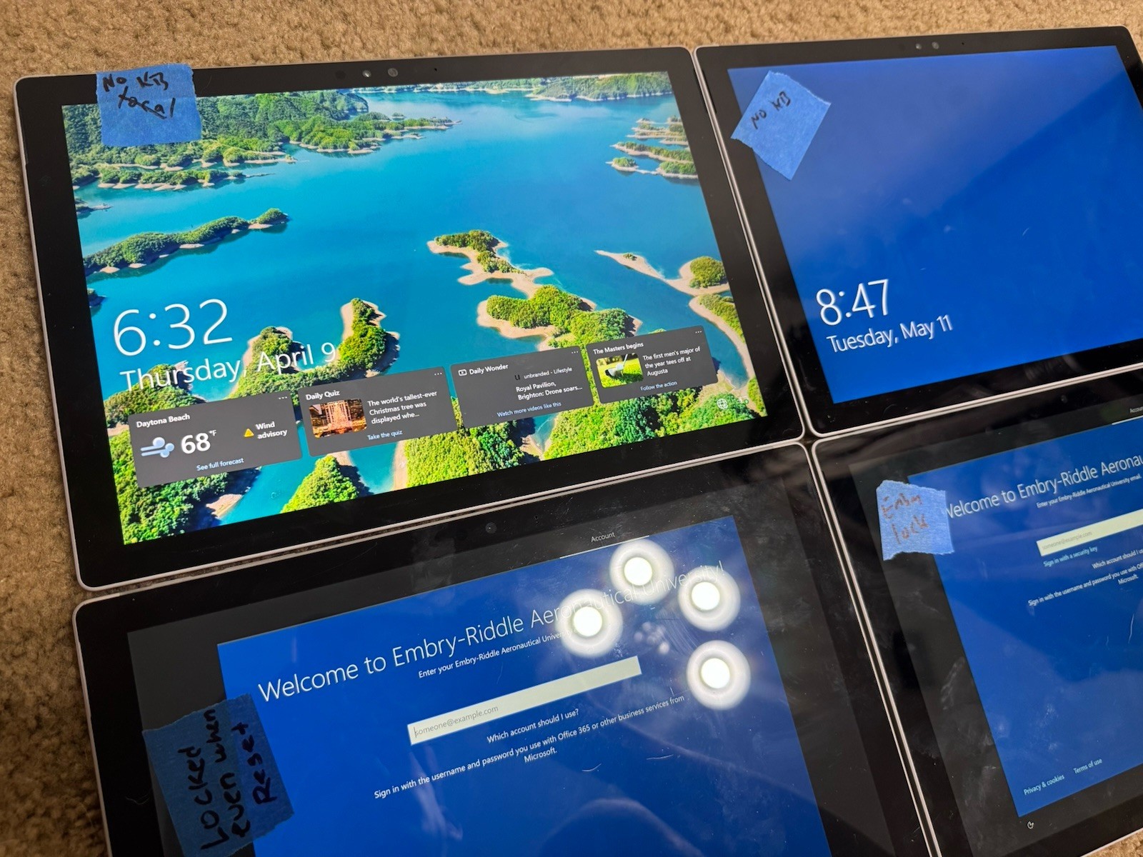 4x Lot Microsoft Surface Pro 1796 1724 8GB 256GB Core i5 i7 AS-IS