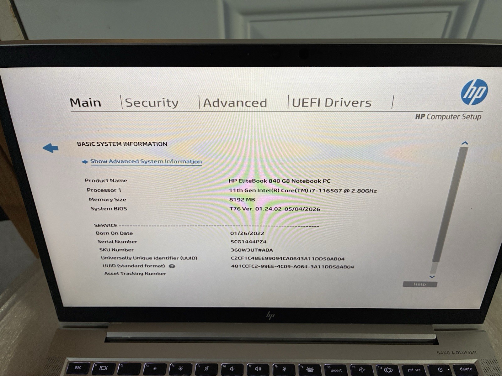 HP EliteBook 840 G8 Notebook PC i7-1165G7 2.80 GHz 8GB RAM 512GB SSD See Photos