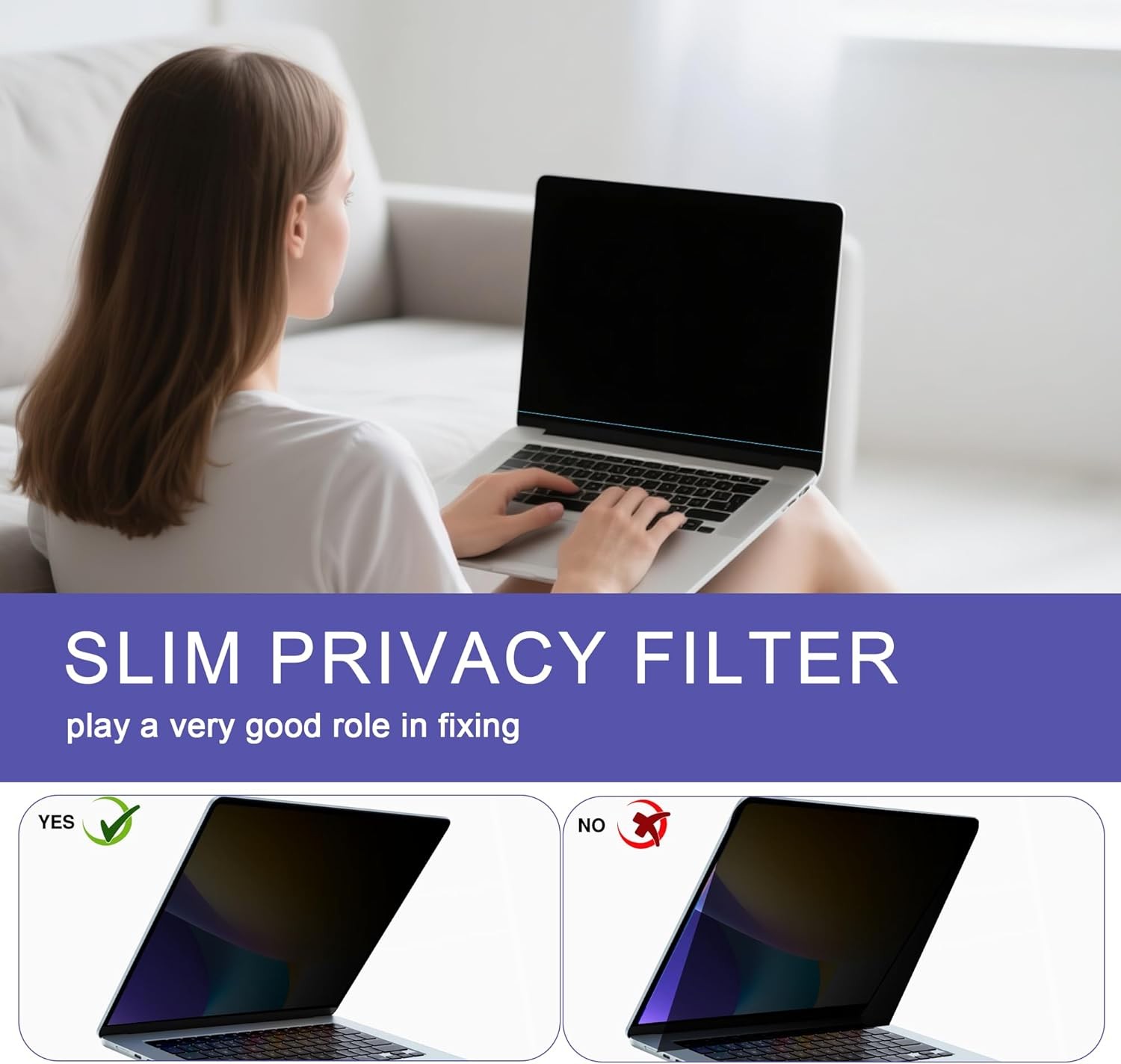 13.6 Inch MacBook Air 360° Privacy Screen Protector (2022-2025, M2, M3, M4)