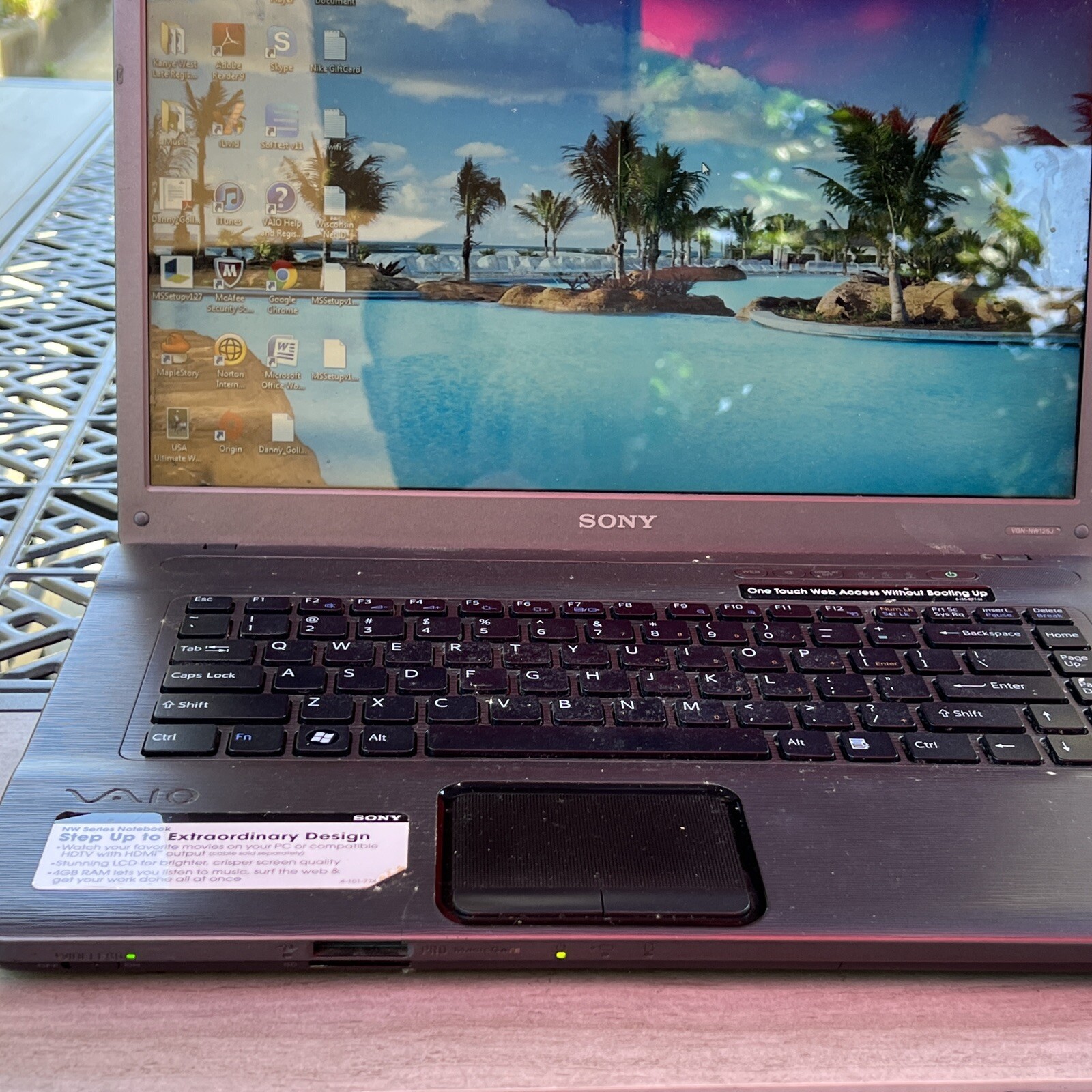 Sony Vaio VGN-NW125J (PCG-7173L) Laptop WORKS