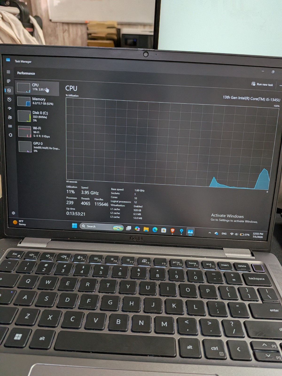 Dell Latitude 7340 13.3″ FHD+ i5 vPro 16GB Ram 256GB Windows 11 pro Fingerprint