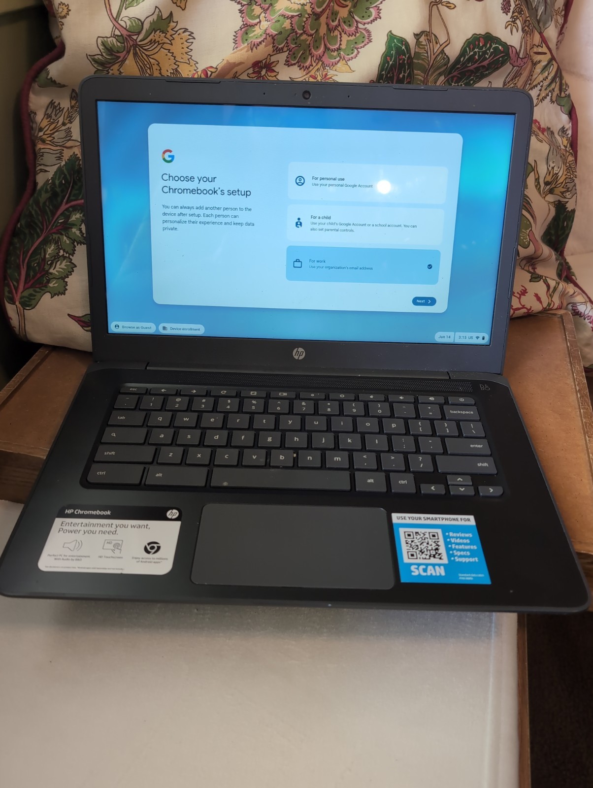 HP Chromebook 14 DB0025nr 14″ Touch Screen