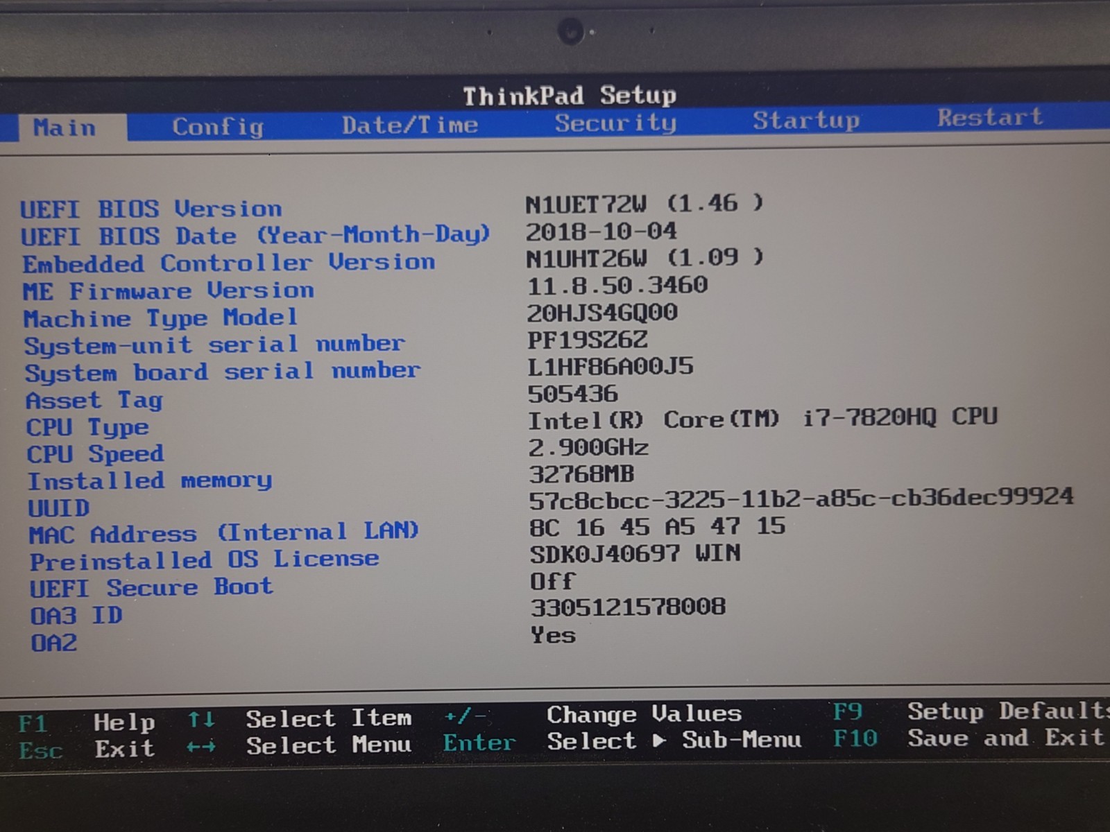 Lenovo ThinkPad P51 15.6″ FHD i7-7820HQ 32GB RAM NVIDIA M1200M No Battery/OS/SSD