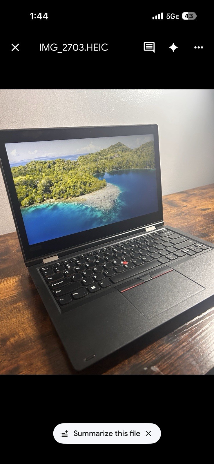 Lenovo ThinkPad L380 Yoga 14″ Laptop i5-8350U 16GB 256GB SSD Touchscreen Win 11