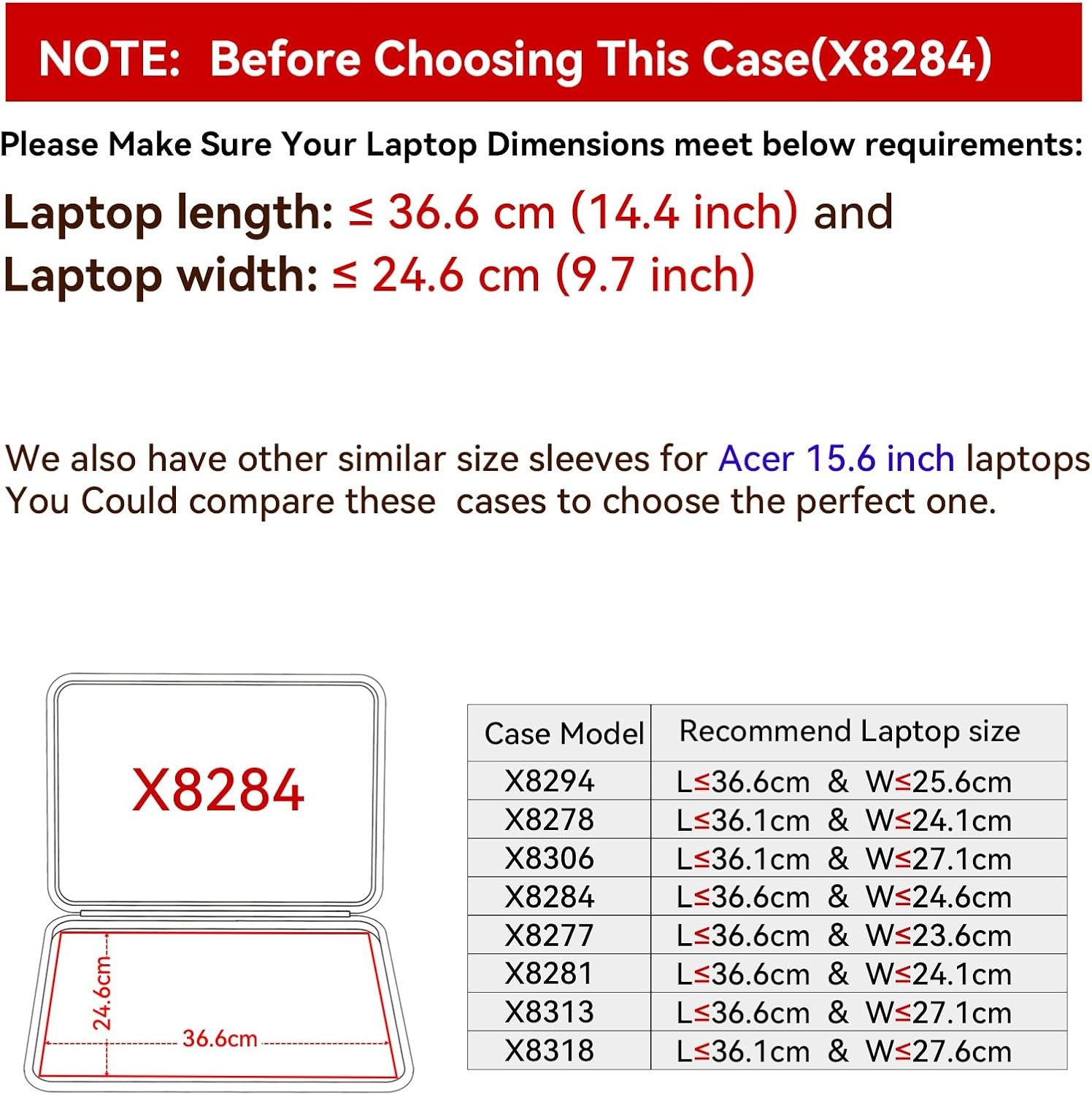 Hard EVA Protective Sleeve Case for 15.6 inch Acer Chromebook 315 – CB315-4HT-C2