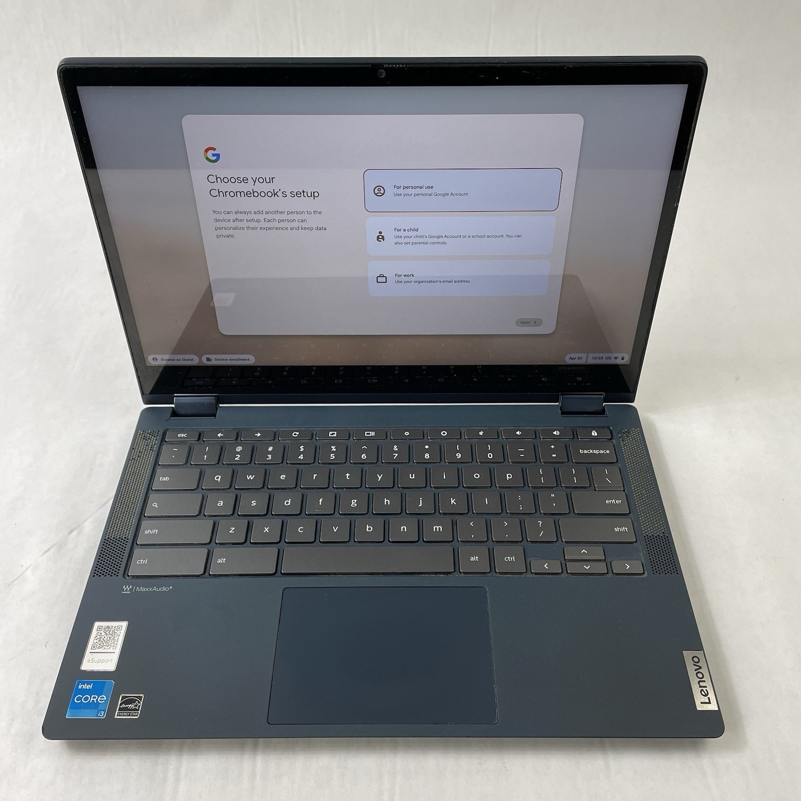 Lenovo IP Flex 5 Chrome 11.6″ Core i5-1115G4 3.00 GHz 8 GB RAM 16 GB HDD No AC